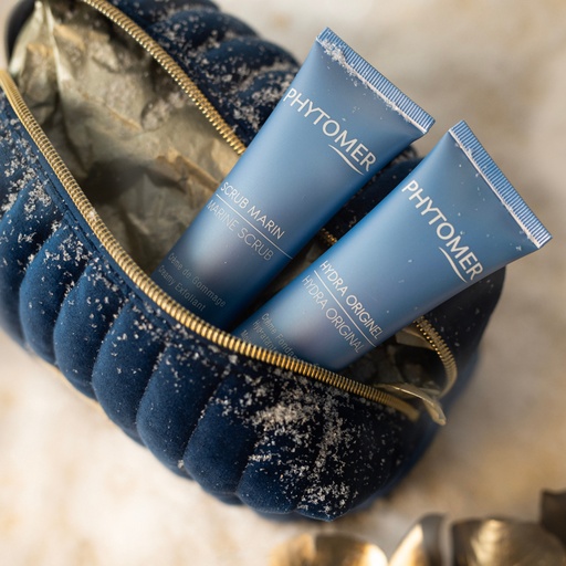 [PPGIF0091] Trousse en velours promo fin d'année 2023, contenant 1 CREME FONDANTE HYDRA ORIGINEL  50 ML Acheté et 1 SCRUB MARIN CREME DE GOMMAGE 50 ML Gratuit